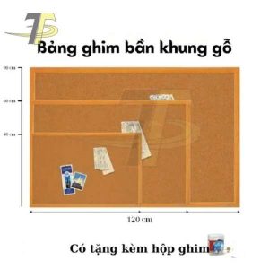 Bảng Ghim Bần khung gỗ- Ghim lie khung gỗ – Easyboard
