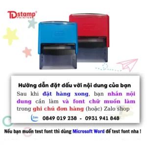 Khắc dấu tên hiệu TDStamp TienThanhShop
