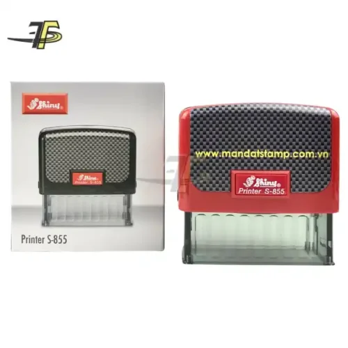 Khắc dấu liền Mực Shiny S-855 S855 (25 x 70mm)