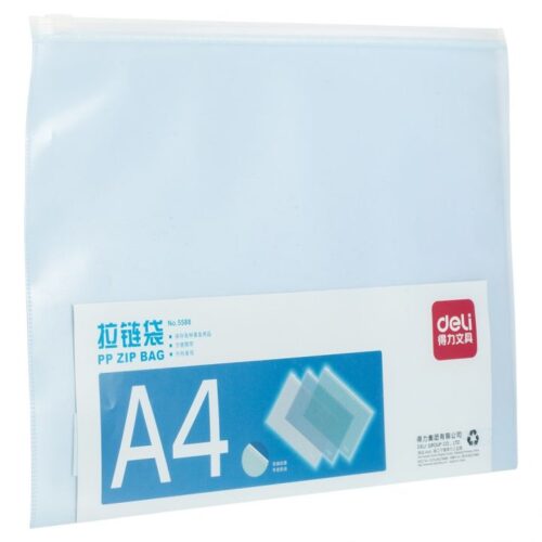 Túi đựng hồ sơ kéo khóa Deli A4 - 5588 / A5 - 5589