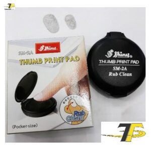 Hộp dấu lăn tay không dính tay SM2A - Thump print pad Shiny SM-2A Rub clean ( màu đen)