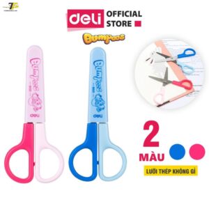 Kéo học sinh 121mm Deli E6021 - Hồng/Xanh