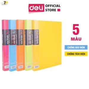 File lá văn phòng Deli - Xanh lá/Xanh dương/Hồng/Vàng/Cam - 20/30/40 lá - 1 chiếc - E5032/E5033/E5034