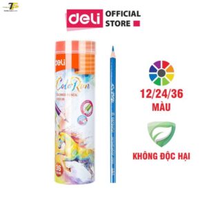 Bút chì màu ( cốc ) 12 màu/24 màu/36 màu - Deli EC00308/EC00328/EC00338