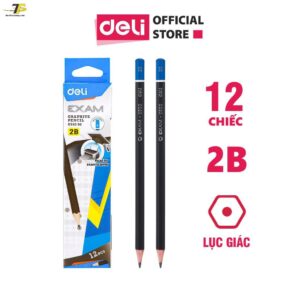 Bút chì Deli Exam 2B - Cực nhạy với máy chấm thi tự động - Deli EU55090