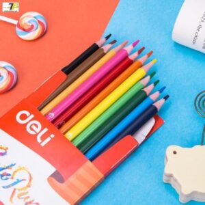 Bút chì màu hình tam giác 12 màu/18 màu/24 màu - Deli EC00100/EC00110/EC00120