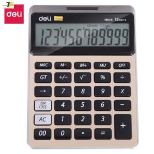 Máy tính 12 số Deli - phím phủ acrylic - pin mặt trời - 1 chiếc - EM00951 - Ảnh 8