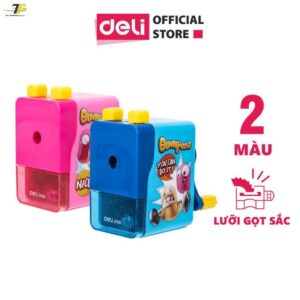 Gọt chì quay tay Deli - Xanh dương/Hồng - 1 chiếc - E0739