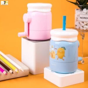 GỌt chì quay tay Deli ER10704 - chì 8mm - Hình cốc sinh tố - Xanh dương/Hồng - Ảnh 3