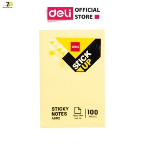 2 xấp Giấy ghi chú Deli EA00253, 76×51mm, 3''×2'' 100 tờ, Vàng