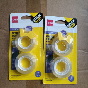 băng keo văn phòng Deli kèm dụng cụ cắt băng keo nhở gọn Deli A696 - Deli A697