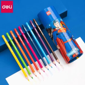 Bút chì màu dạng dầu Deli HE2000 (E2000) - Màu sắc tươi sáng, dễ vẽ  - Hình siêu nhân - Ảnh 3