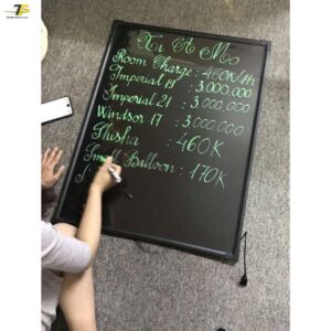 [Hỏa tốc]  Bảng đen - bảng LED dạ quang - Bảng kính điện tử - Bảng Menu - tăng 8 bút - Ảnh 3