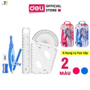 Bộ compa thước kẻ 8 dụng cụ Deli G30204 (EG30204)