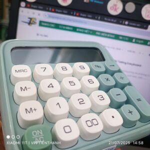 Máy tính Deli 12 số M36 - kèm sẵn 1 viên pin AAA