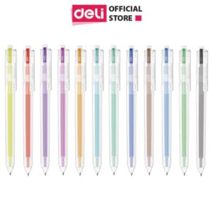 Bút bi nước - mực gel bấm nhiều màu 0.5mm Deli EG118 (118) - Mua nhiều giảm giá