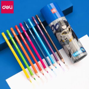 Bút chì màu dạng dầu Deli HE2000 (E2000) - Màu sắc tươi sáng, dễ vẽ  - Hình siêu nhân - Ảnh 5