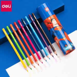 Bút chì màu dạng dầu Deli HE2000 (E2000) - Màu sắc tươi sáng, dễ vẽ  - Hình siêu nhân - Ảnh 6