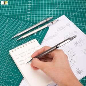 Bút chì bấm 0.7mm, bút chì thân kim loại cao cấp Deli E6491