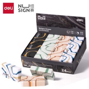 Gôm tẩy cao cấp Deli NUSign NS155C - họa tiết vân đá cẩm thạch