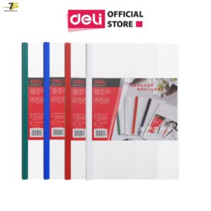 2 cái File rút gáy A4 15mm, Xanh dương/Xanh lá/Đỏ/Vàng -Deli E5532