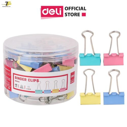 Kẹp bướm màu Deli E8551A - 51mm / E8552A - 41mm / E8553A - 32mm / E8554A - 25mm / E8555A - 19mm / E8556A - 15mm