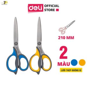 Kéo văn phòng 210mm Deli - Vàng/Xanh - 1 chiếc - E77760