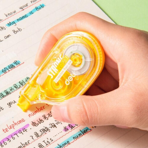 Băng Xóa Deli H08A Strong Cover – Chiều Dài 6m x 5mm, Che Phủ Tuyệt Đối, Thiết Kế Chữ U Nhỏ Gọn