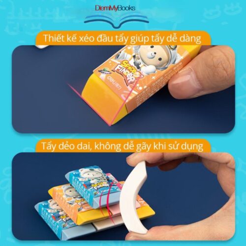 Gôm Tẩy 2B Deli Hình Gấu Phi Hành Gia ít Vụn Tẩy Sạch Không Gãy, Xóa Chì Dành Cho Học Sinh CuTe VP116