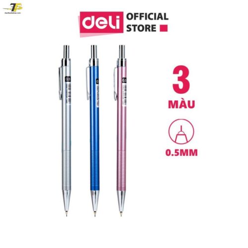 Bút chì kim kim loại Deli E6492 – Bạc/Xanh/Hồng – màu ngẫu nhiên