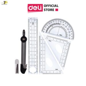 Bộ comba thước kẻ 6 món - Deli 9609 (E9609)