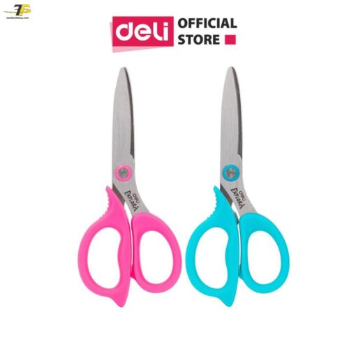 Kéo học sinh Deli – Explora Hồng/Xanh dương – 1 chiếc – E77755