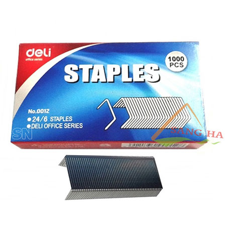 Ghim – Kim bấm Deli 0015, 23/10 (10 hộp nhỏ)