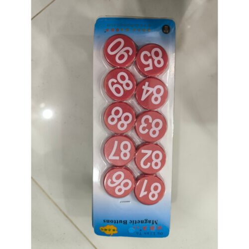 Nam châm in số 1-100, cộng trừ nhân chia vỉ 10 viên hít mạnh