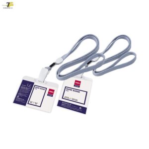 Thẻ Đeo Ngang 95 x 68mm có dây đeo Deli 5756 – Combo 2 bộ