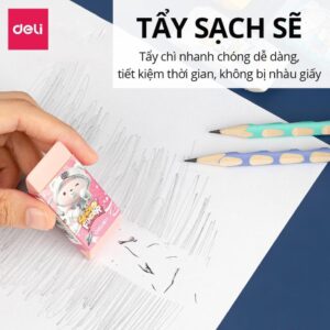 Gôm Tẩy 2B Deli Hình Gấu Phi Hành Gia ít Vụn Tẩy Sạch Không Gãy, Xóa Chì Dành Cho Học Sinh CuTe VP116