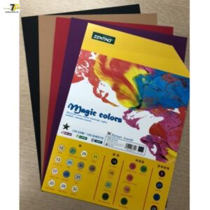 Giấy Bìa màu đặc biệt Grand A4 trộn 4 màu (đen, nâu, đỏ đô, tím huế) - Xấp 100 tờ