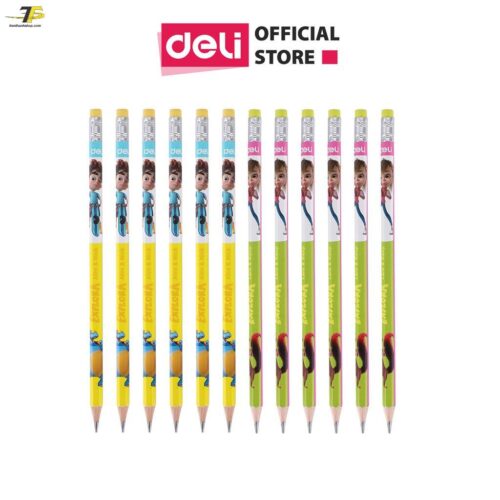 Bút chì 2B cao cấp – Hoạ tiết đa dạng – Deli 51800/52900/53200/53300/EC011/EC012/EC021 – Combo 3 cây