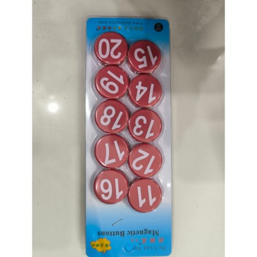 Nam châm in số 1-100, cộng trừ nhân chia vỉ 10 viên hít mạnh