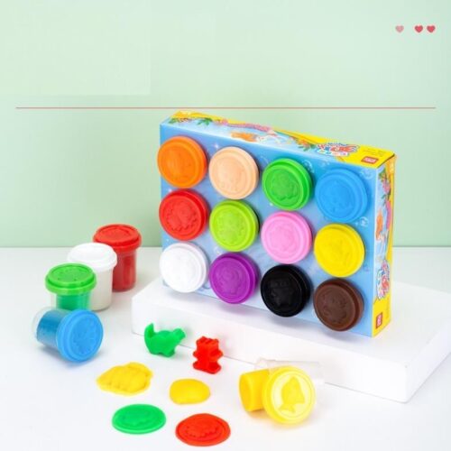 Đất nặn an toàn cho bé Deli 709 – EH709- 4 / 6 / 8 màu Super wings đựng trong hũ có thể trộn đổi màu