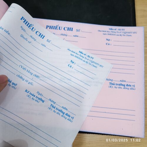 Quyển Hóa đơn – Phiếu thu – Phiếu chi 2 liên – 13 x 19cm – 50 bộ – Combo 3 quyển