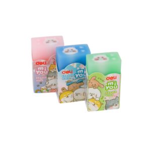 Gôm tẩy Miyou Deli H303 màu pastel - Combo 2 cục