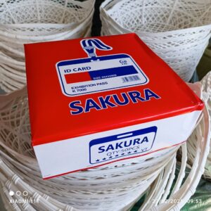 Bảng tên Sakura dây đeo túi ngang 7.5 x 10cm /đứng 10 x 7.5mm (Combo 50 cái/hộp)