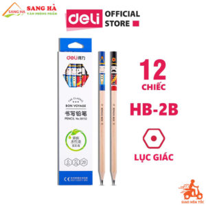 Bút Chì Gỗ HB/2B Hoạt Hình Chú Lính Chì – Deli 58151/58152 - Combo 5 cây (Mẫu Màu Ngẫu Nhiên)