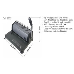 Máy đóng gáy lò xo Deli 3872