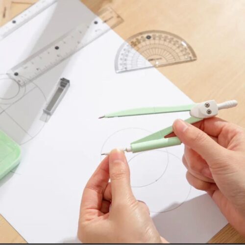 Bộ Compa, eke Deli H610 chì bấm 7 món – Biên bản Sơn Tùng