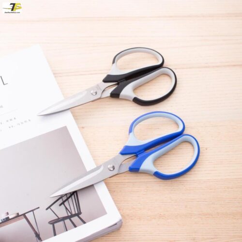 Kéo văn phòng 190mm Deli, Đen/Xanh – E6001