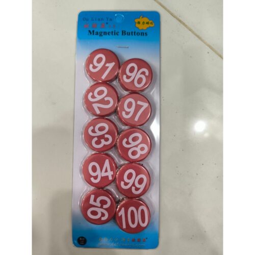 Nam châm in số 1-100, cộng trừ nhân chia vỉ 10 viên hít mạnh