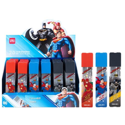 Bút chì bấm 2B hình siêu nhân ngòi 2.0 / Ruột chì ngòi 2.0mm – Deli HC500 / HC501-2B