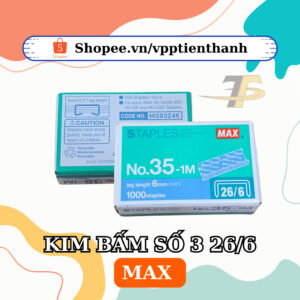 kim – ghim bấm số 3 (26/6) MAX – Ghim bấm số 3. No.35-1M – Combo 2 hộp